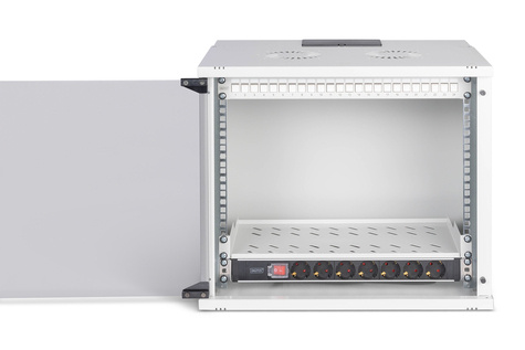 DIGITUS 19" netwerkset, 9U wandbehuizing en accessoires, gr SOHO Pro-versie, niet gemonteerd