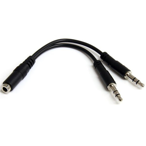 STARTECH 3,5mm 4-pins naar 2x 3-pins 3,5mm Headset Verloopkabel - F/M - Splitser voor hoofdset - mini-phone stereo 3.5 mm male naar 4-polige ministekker female