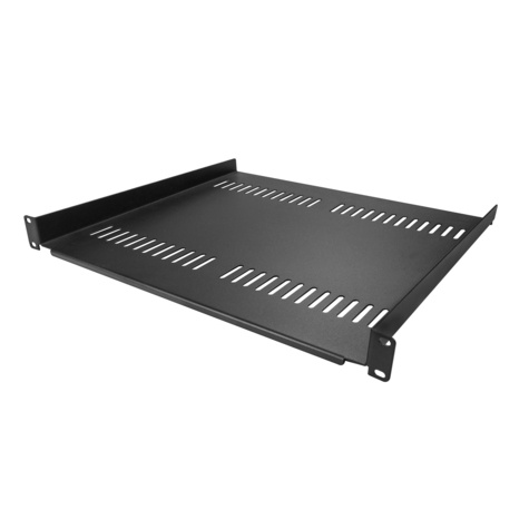STARTECH Ventilerend 1U schap voor rack - 16" / 40,6 cm diep - 1U serverkast monteerbaar - Rackplank - zwart - 1U - 16" - voor P/N: CABSHELF116
