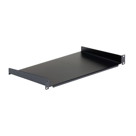 STARTECH 1U schap voor rack - 10" / 25,4 cm diep - 1U serverkast monteerbaar - Rackplank - zwart - 1U - 10"