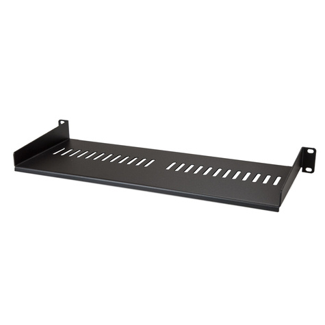 STARTECH STARTECH Ventilerend 1U schap voor rack - 7" / 17,5 cm diep - 1U serverkast monteerbaar - Rackplank - zwart - 1U - 7"