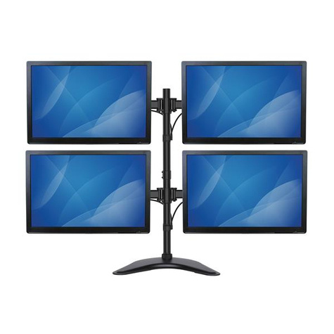 STARTECH Monitor standaard voor vier schermen - staal - verstelbare 4 schermen steun - voor VESA monitoren tot 27" (8 kg)
