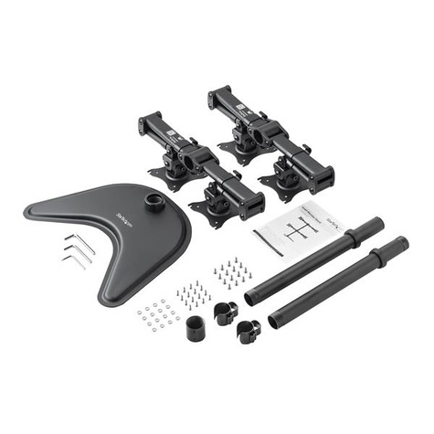 STARTECH Monitor standaard voor vier schermen - staal - verstelbare 4 schermen steun - voor VESA monitoren tot 27" (8 kg)