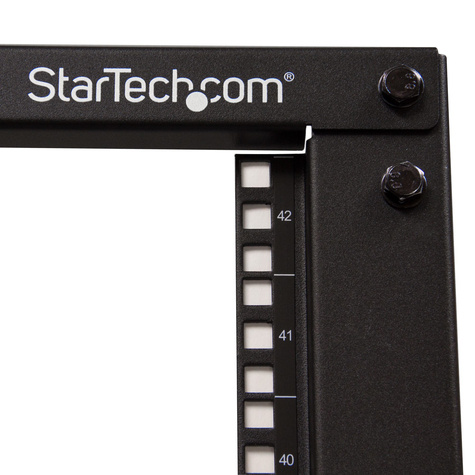 STARTECH 42U open-frame server rack kast met 4 stijlen met instelbare diepte - plat verpakt - zwenkwielen - Rack - zwart - 42U