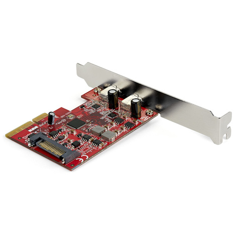 STARTECH PCIe USB 3.1 Card, 2x USB C 3.1 Gen 2 10Gbps, PCIe Gen 3 x4, ASM3142 Chipset, USB Type-C PCI Express Card