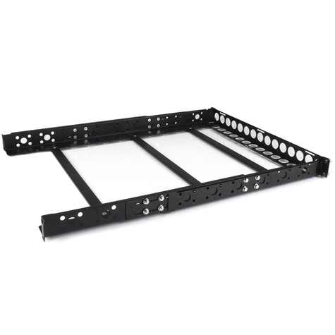 STARTECH 1U Vaste 19" universele serverrack rails met verstelbare diepte - Rekrail - zwart - 1U - 19"