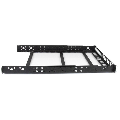 STARTECH 1U Vaste 19" universele serverrack rails met verstelbare diepte - Rekrail - zwart - 1U - 19"