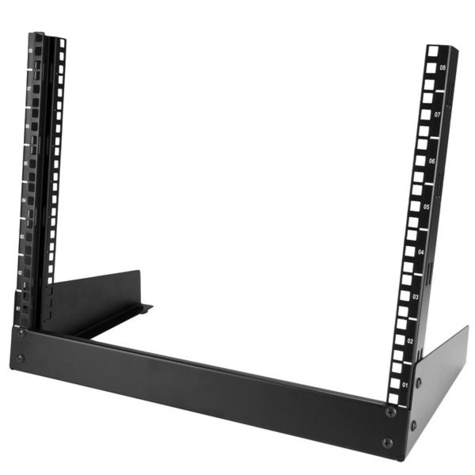 STARTECH STARTECH 8U Desktop rack serverkast - 2-stijlen Open Frame Rack - Rack open frame - 2 stijlen - 8U