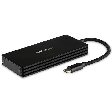 STARTECH STARTECH M.2 SSD behuizing voor M.2 SATA schijven - USB 3.1 (10Gbps) - USB-C - draagbaar - geïntegreerde USB-C kabel