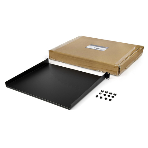 STARTECH 1U serverkast plank - uitkragende ligger/cantilever rack plank voor 48 cm aan netwerk apparatuur