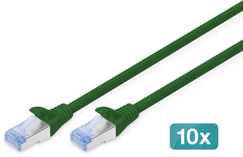 DIGITUS Patchkabel RJ45 SF/UTP Cat5e 1.00m groen polyzak