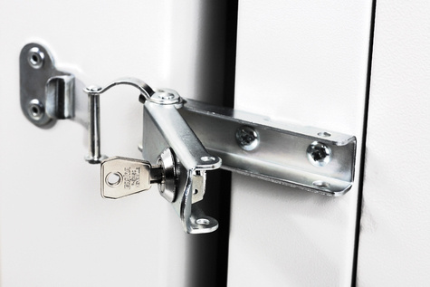 DIGITUS 12HE Wandbehuizing, Unique, 643x600x600 mm tweedelig, zwenkbaar, grijs (RAL 7035)