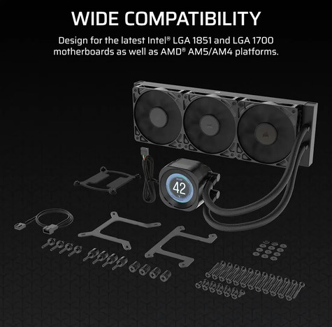 Corsair NAUTILUS 360 LCD 360mm Radiator Liquid CPU Cooler