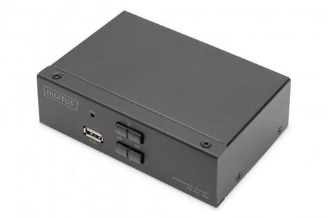 DIGITUS DIGITUS KVM Switch, 4K60HZ, 2x1 DP in, 1x DP USB out