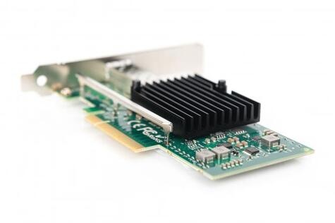 DIGITUS Enkele poort 10 Gigabit Ethernet-netwerkkaart, SFP, PCI Express, Intel-chipset