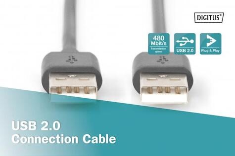 DIGITUS USB 2.0 connection cable - USB Type-A/USB Type-A - 5 m