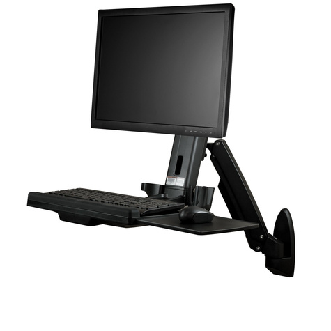 STARTECH STARTECH Wand monteerbaar zit-sta bureau werkplek - voor één scherm tot 24" - hoogteverstelbaar - ergonomisch bureau