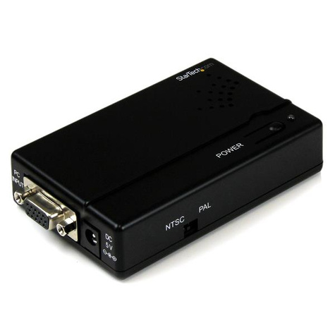 STARTECH STARTECH Hoge Resolutie VGA naar Composiet of S-Video Converter - Videoconverter - VGA - composite video, S-video - zwart