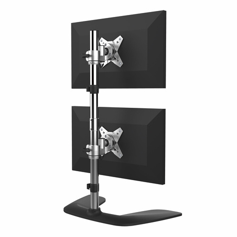 STARTECH Verticale Dual Monitor Stand, Ergonomische Monitorstandaard voor Twee VESA Schermen to 27" (8kg)