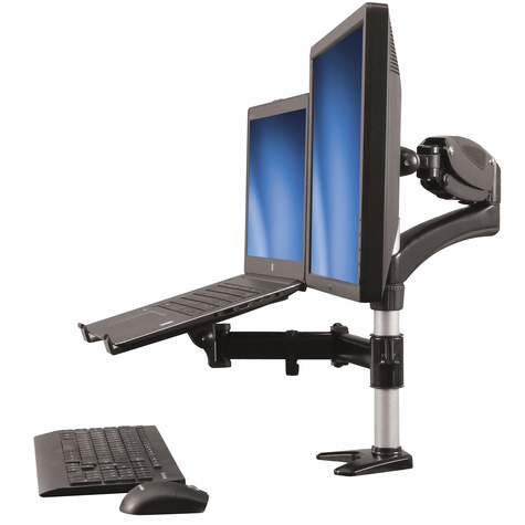 STARTECH Laptop Monitor Stand - Computer Monitor Stand - Full Motion Articulating - VESA Mount Monitor Desk Mount