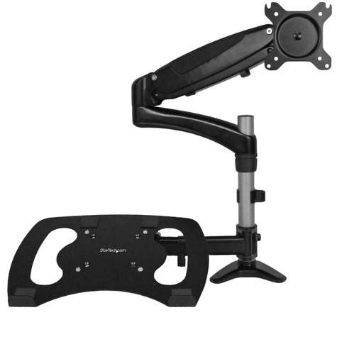 STARTECH Laptop Monitor Stand - Computer Monitor Stand - Full Motion Articulating - VESA Mount Monitor Desk Mount