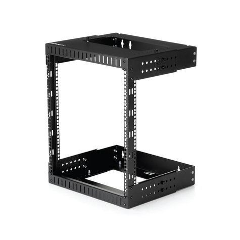 STARTECH 12U 19" Wall Mount Network Rack, Adjustable Depth 12-20" 2 Post Open Frame Server Room Rack