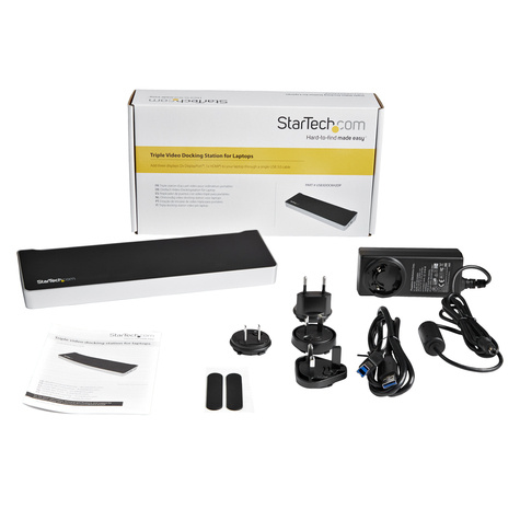 STARTECH Triple monitor docking station voor laptops - Mac  Windows - USB 3.0 dock - USB snellaadpoort