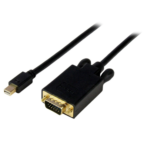 STARTECH STARTECH 1,8 m lange Mini DisplayPort-naar-VGA-adapterconverterkabel ? mDP naar VGA 1920x1200 - zwart - Adapterkabel