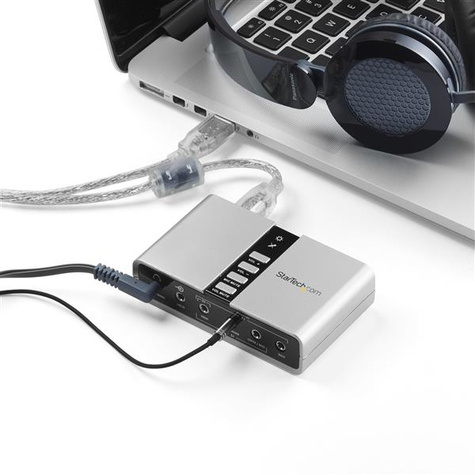 STARTECH 7.1 USB Audio-adapter Externe Geluidskaart met SPDIF Digitale Audio - Geluidskaart - 48 kHz - 7.1 - USB 2.0 - voor P/N: MU15MMS, MU6MMS