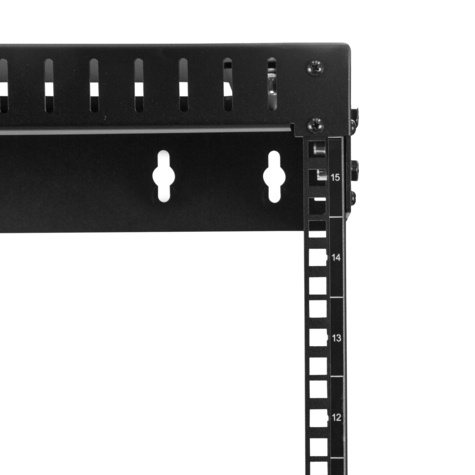 STARTECH 15U 19" Wall Mount Network Rack, Adjustable Depth 12-20" 2 Post Open Frame Server Room Rack for AV/Data/ IT Communication/Computer Equipment/Switch
