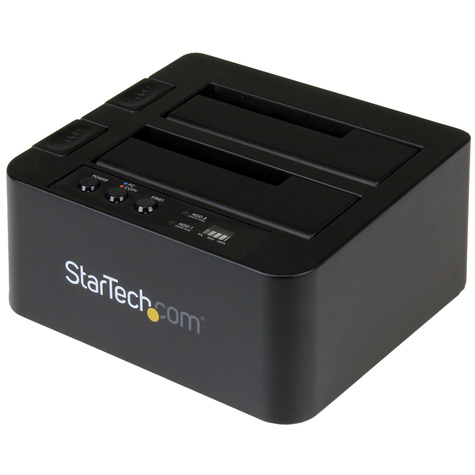 STARTECH Standalone Hard Drive Duplicator, Dual Bay HDDSSD ClonerCopier, USB 3.1 (10 Gbps) to SATA III (6Gbps)