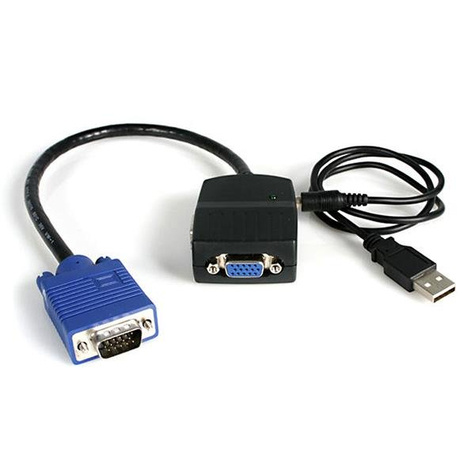 STARTECH STARTECH 2 Poorts VGA Video Splitter - USB gevoed - 2048x1536 - VGA Video Monitor Splitter Dual Poort - Videosplitter - 2 x VGA - desktop