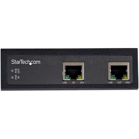 STARTECH STARTECH Industrial Single Port Gigabit PoE Extender - 60W 802.3bt PoE /PoE+/ PoE++ - 100m - Power Over Ethernet Netwerk Range Extender