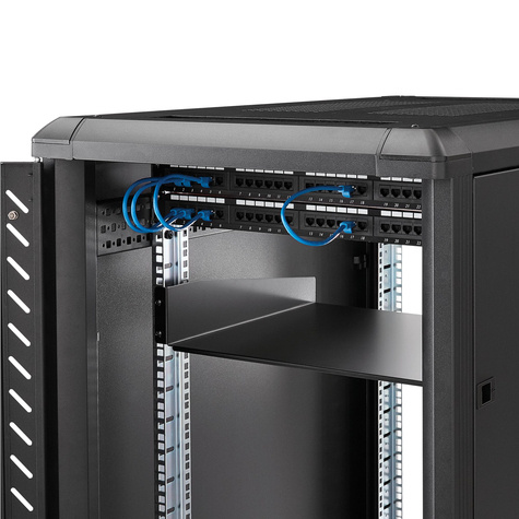 STARTECH Standaard Universele Plank Serverrack Zwart - Rackplank