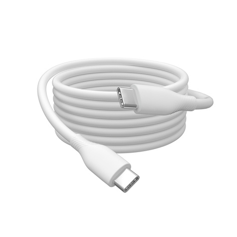 DIGITUS USB-C siliconen oplaadkabel, USB-C - USB-C 0,5m, USB 2.0, 60W, wit