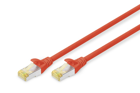 DIGITUS CAT 6A S-FTP patchkabel, koper, LSZH AWG 26/7, lengte 7 m, kleur rood