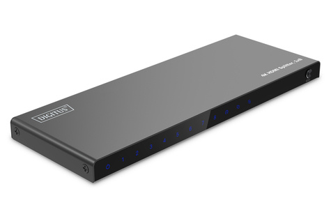 DIGITUS 1x8 HDMI-splitter, 4K/60Hz HDCP 2.3, EDID Control