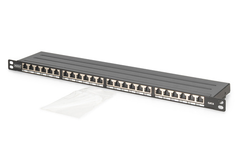 DIGITUS DN-91624S-SL-SH - patch panel - 0.5U - 19"
