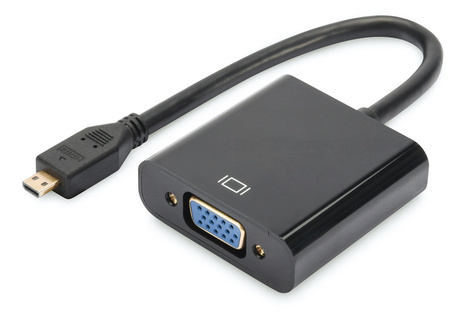DIGITUS DIGITUS Micro HDMI naar VGA converter adapter Type D - VGA (D-Sub) connector, 3,5mm audio-aansluiting