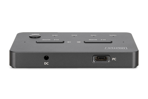 DIGITUS Dubbel bay Nvme SSD docking station 2 bay NVME duplicator M.2 SSD docking station