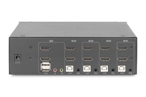 DIGITUS KVM / audio / USB switch - 4 ports
