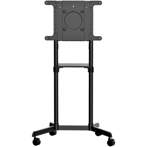 STARTECH Verrijdbare TV Standaard - Mobiele TV Vloerstandaard voor 37-70" VESA Scherm (70kg) - TV Trolley met Schap en Opbergvak