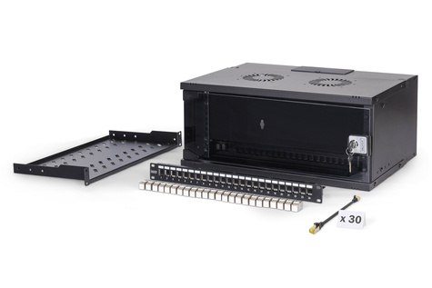 DIGITUS Netwerk-Set 483 mm (19") - 4HE, 540x400 mm (BxT) zw