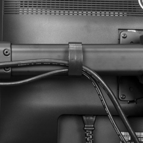 STARTECH Triple Monitor Arm, Ergonomische VESA Monitor Beugel voor 3 Schermen tot 27", In Hoogte Verstelbaar langs Verticale Arm