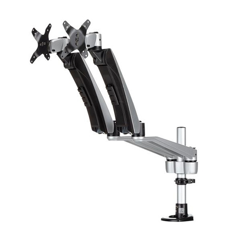 STARTECH Desk Mount Dual Monitor Arm - Full Motion Articulating Arms - Premium Dual Monitor Stand - For up to 30" (19.8lb/9kg) VESA Mount Monitors"