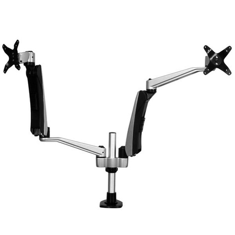 STARTECH Desk Mount Dual Monitor Arm - Full Motion Articulating Arms - Premium Dual Monitor Stand - For up to 30" (19.8lb/9kg) VESA Mount Monitors"