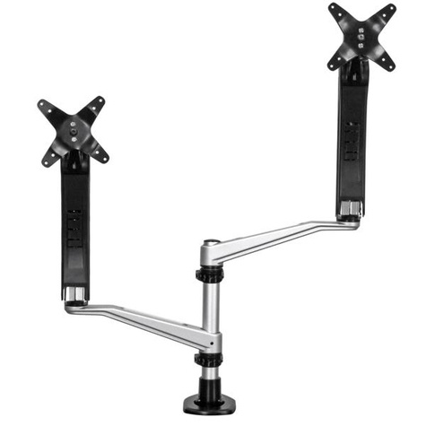 STARTECH Desk Mount Dual Monitor Arm - Full Motion Articulating Arms - Premium Dual Monitor Stand - For up to 30" (19.8lb/9kg) VESA Mount Monitors"
