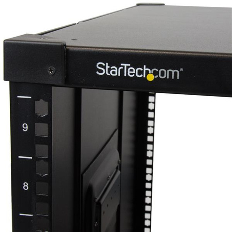 STARTECH Draagbare server rack met handvaten - rolbare serverkast - 9U - Rack - zwart - 9U - 23"