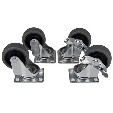 STARTECH Draagbare server rack met handvaten - rolbare serverkast - 9U - Rack - zwart - 9U - 23"