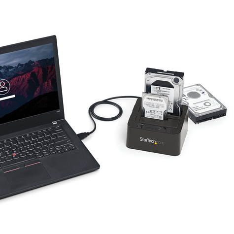 STARTECH Dual-Bay USB 3.1 to SATA Hard Drive Docking Station, USB 3.1 (10 Gbps) Hard Drive Dock, External 2.53.5 SATA IIIIII